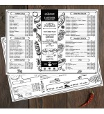 Шаблон дизайна меню плейсметы на стол грузинская кухня